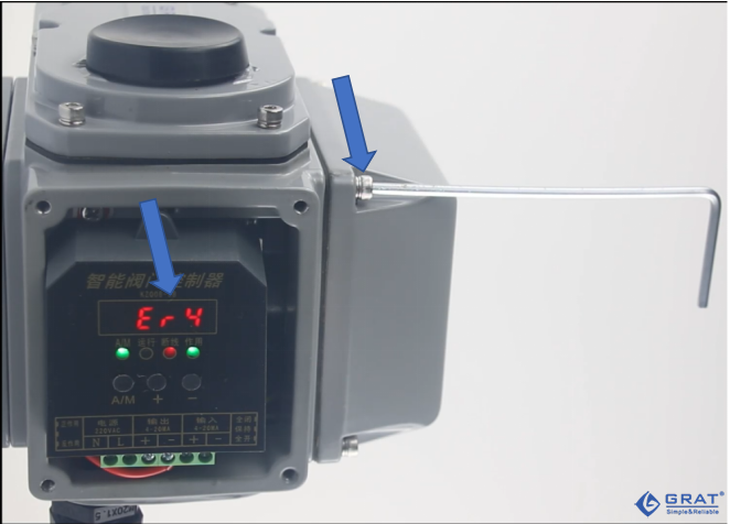 电动执行器的阀门控制器出现Er3/Er4,如何解决? 7 1 23030Q12301600