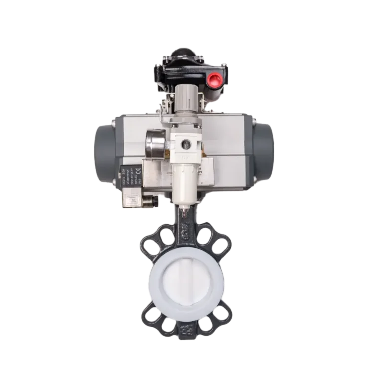 Fluorine Lined Pneumatic Butterfly Valve 1