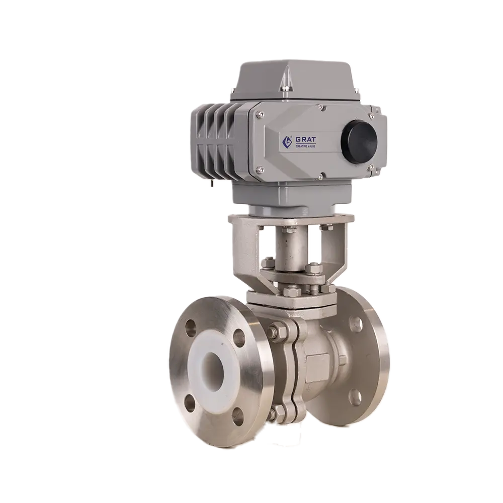 PTFEPFA Lined Electric Ball Valve 2 1