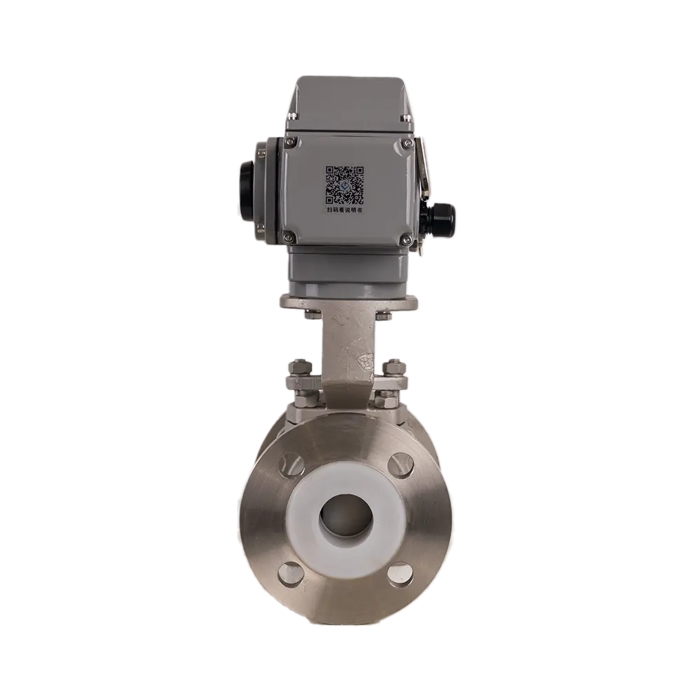 PTFEPFA Lined Electric Ball Valve 4 1
