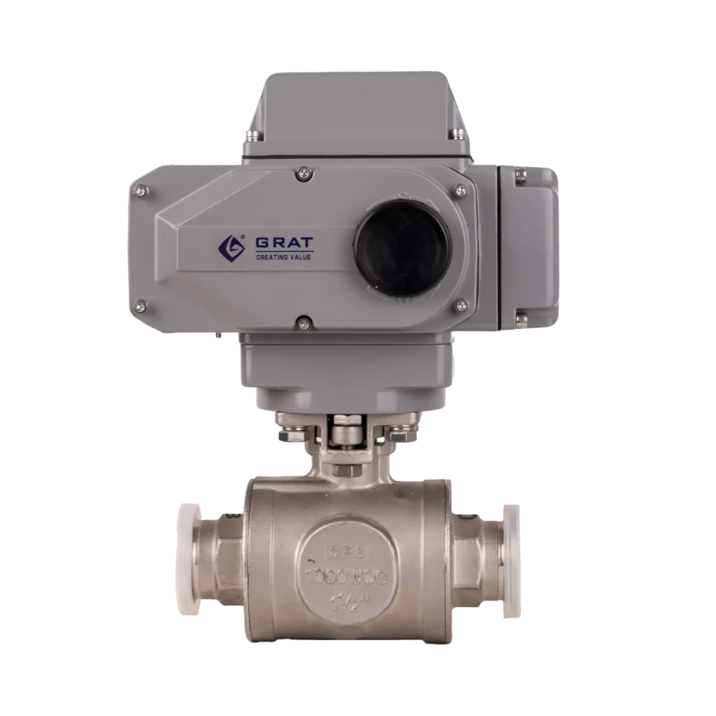 GRAT SS316L Clamped Electric Ball Valve